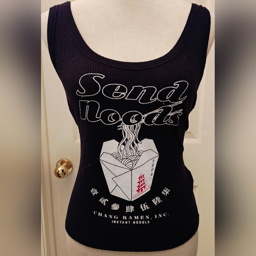 Y2K Riot Queen Send Noods 🥡🥢 Tank Top.